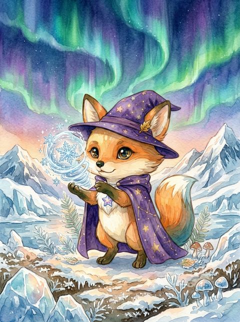 AI-generated postcard from the expo: casting ice magic